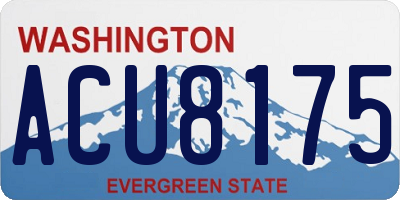 WA license plate ACU8175