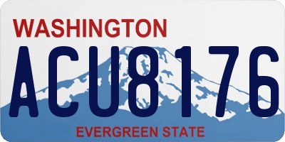 WA license plate ACU8176
