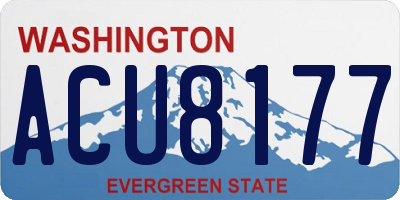 WA license plate ACU8177