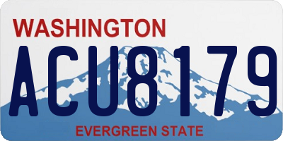 WA license plate ACU8179