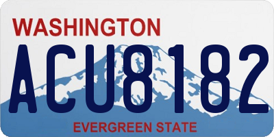 WA license plate ACU8182