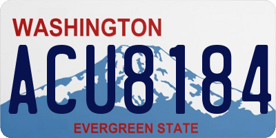 WA license plate ACU8184