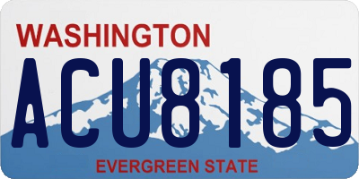 WA license plate ACU8185