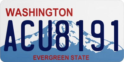 WA license plate ACU8191