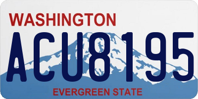 WA license plate ACU8195