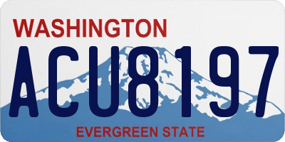 WA license plate ACU8197