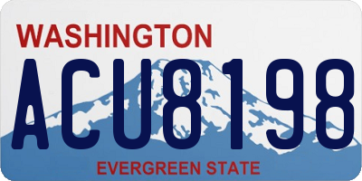 WA license plate ACU8198