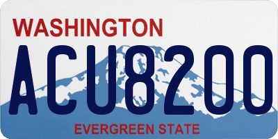 WA license plate ACU8200