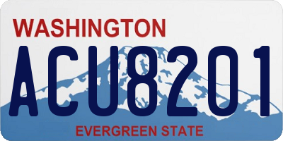 WA license plate ACU8201