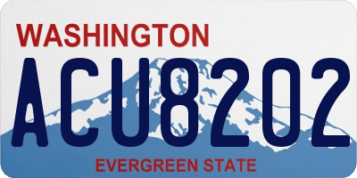 WA license plate ACU8202