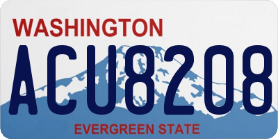WA license plate ACU8208