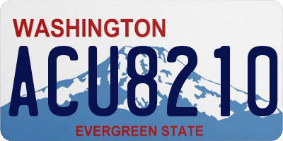 WA license plate ACU8210