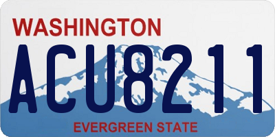 WA license plate ACU8211