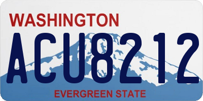 WA license plate ACU8212