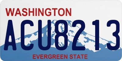 WA license plate ACU8213