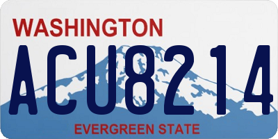 WA license plate ACU8214