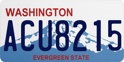 WA license plate ACU8215