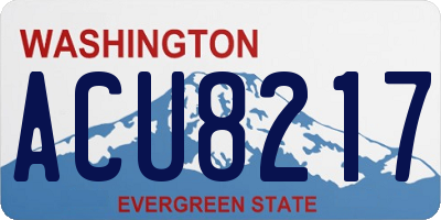 WA license plate ACU8217