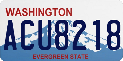 WA license plate ACU8218