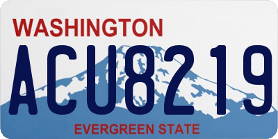 WA license plate ACU8219