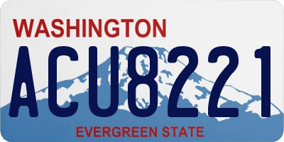 WA license plate ACU8221