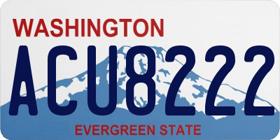 WA license plate ACU8222