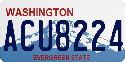 WA license plate ACU8224