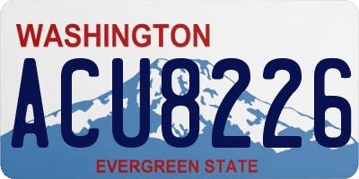 WA license plate ACU8226