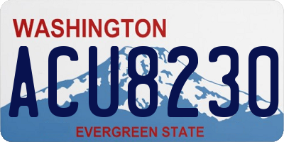WA license plate ACU8230