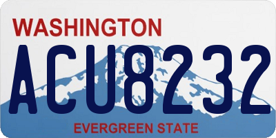 WA license plate ACU8232