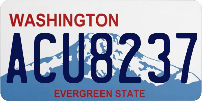 WA license plate ACU8237