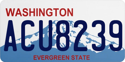 WA license plate ACU8239