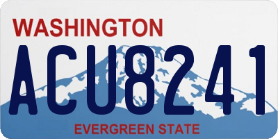WA license plate ACU8241
