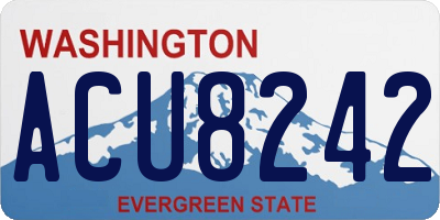 WA license plate ACU8242