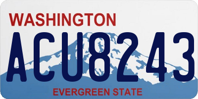 WA license plate ACU8243