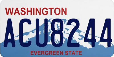 WA license plate ACU8244