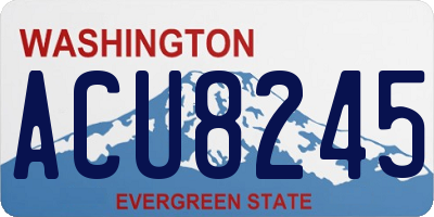 WA license plate ACU8245
