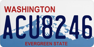 WA license plate ACU8246