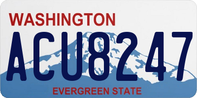 WA license plate ACU8247