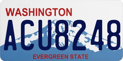 WA license plate ACU8248