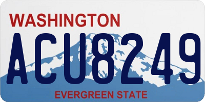 WA license plate ACU8249