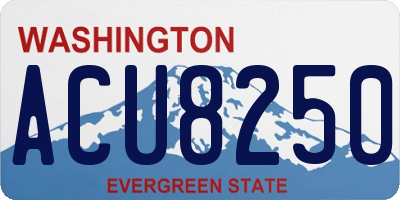 WA license plate ACU8250