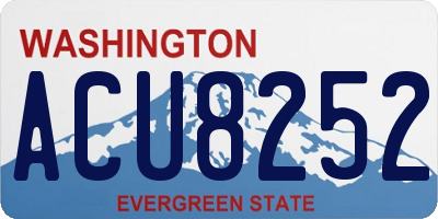 WA license plate ACU8252
