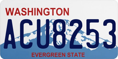 WA license plate ACU8253