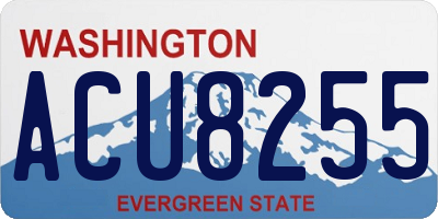WA license plate ACU8255