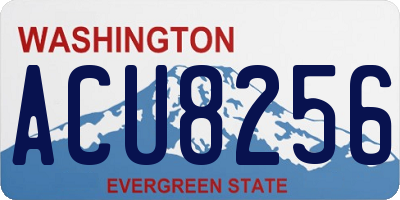 WA license plate ACU8256