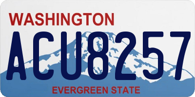 WA license plate ACU8257