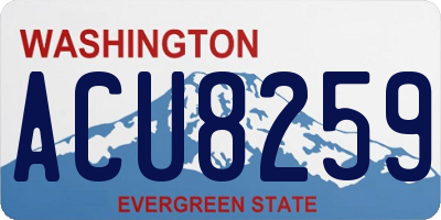 WA license plate ACU8259