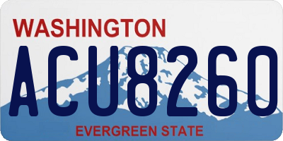 WA license plate ACU8260