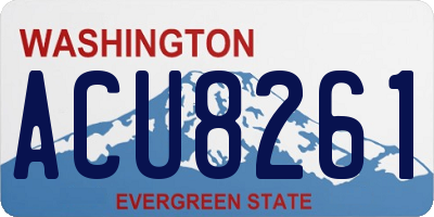 WA license plate ACU8261
